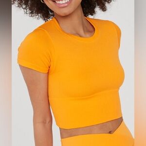 aerie sidewalk seamless cropped shirt